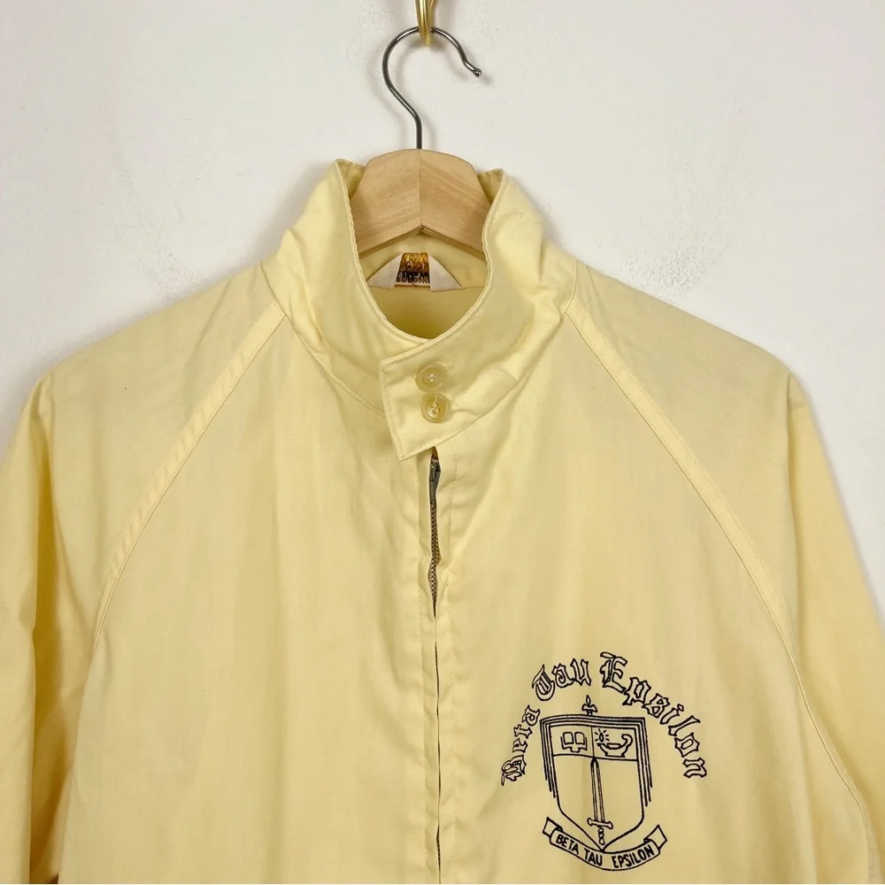 Vintage Sportswear Permanent Press Yellow Campus Ricky Jacket Beta Tau Epsilon M